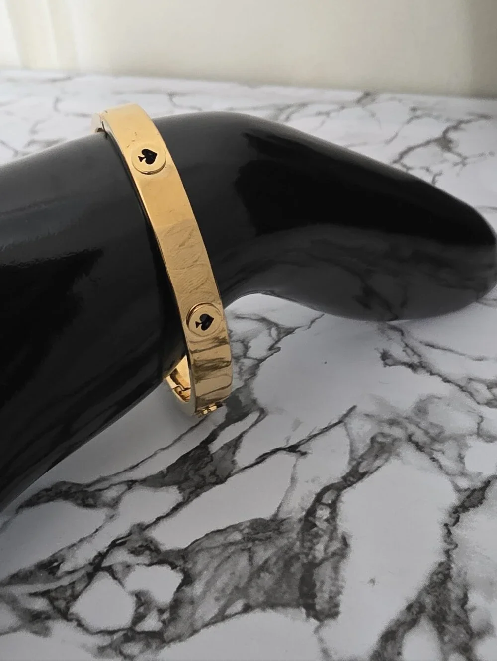 kate spade Gold-tone Logo Screw Bangle Bracelet